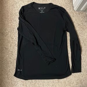 Bylt long sleeve drop cut shirt-black